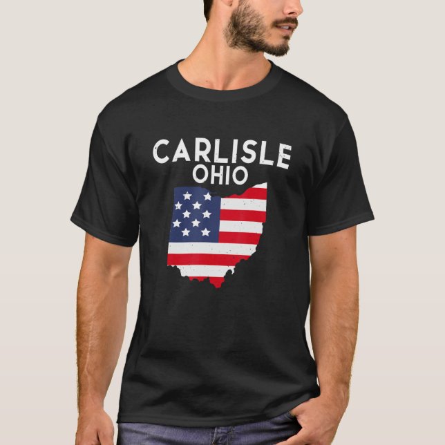 Camiseta Carlisle Ohio EUA State America Viagem Ohioan (Frente)