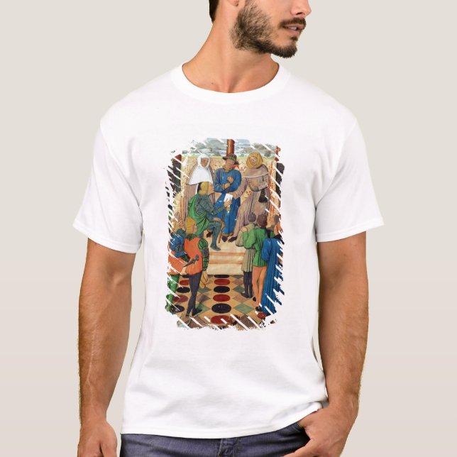 Camiseta Carlos VII dá um documento a Joana d'Arc (Frente)