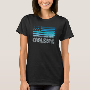 Camiseta Carlsbad California Vintage American Flag Retro Ci