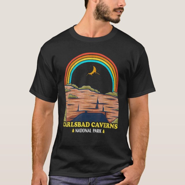 Camiseta Carlsbad Caverns National Park Vintage 80 Camping (Frente)