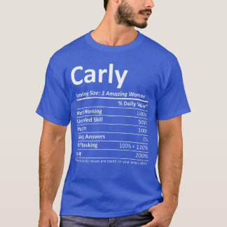 Camiseta Carly Nutrição Nome Personalizado Ideia Divertida