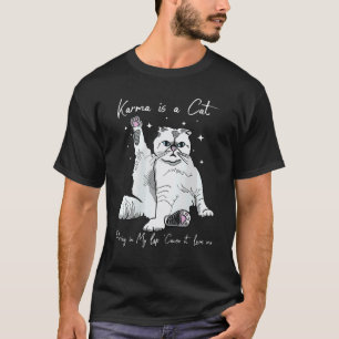 Camiseta Carma é um gato ronronando no meu colo