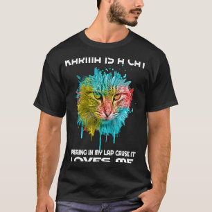 Camiseta Carma é um gato ronronando no meu colo porque ele