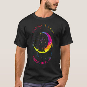 Camiseta Carma Multicolor É Um Gato Roncando No Meu Colo,Ga
