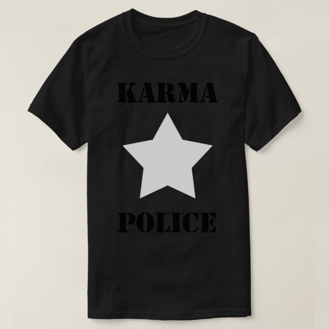 Camiseta Carma Police White Star (Frente do Design)