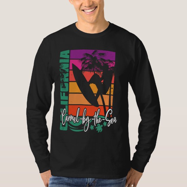 Camiseta Carmel By The Sea California Retro Sunset Beach So (Frente)