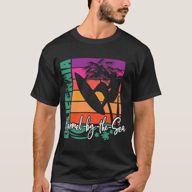 Camiseta Carmel Do Mar California Retro Sunset Beach So (Frente)