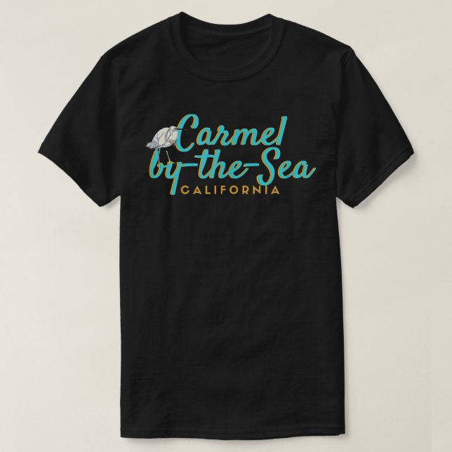 Camiseta Carmelbythe Sea California, Cidade Costeira (Frente do Design)