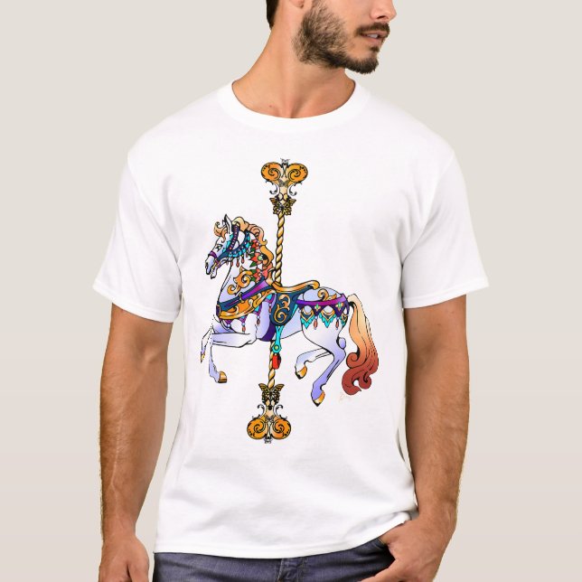 Camiseta Carnaval Carousel Horse Design (Frente)
