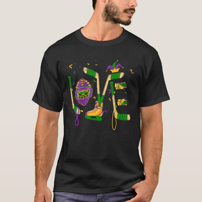 Camiseta Carnaval de Carnaval Gras, Jogador Engraçado Goali (Frente)