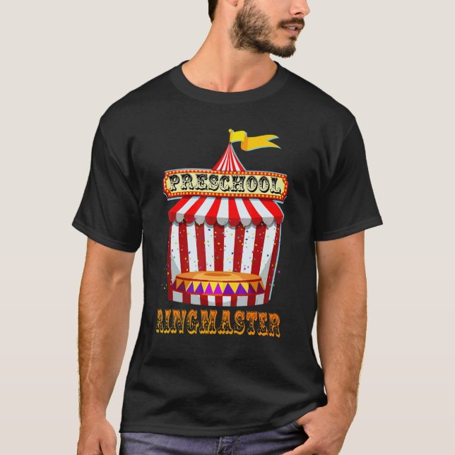 Camiseta Carnaval de circo do professor da pré-escola (Frente)