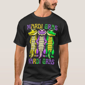 Camiseta Carnaval de crocodilo de Alligator Luisiana Mardi