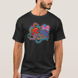 Camiseta Carnaval de festas engraçado Mardi Gras Mask Cos