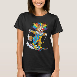 Camiseta Carnaval de Inverno Cachorrinho de Esqui Palhaço A