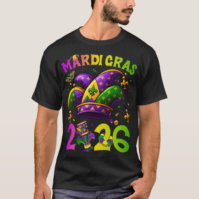 Camiseta Carnaval de Mardi Gras 2026 Bobo (Frente)