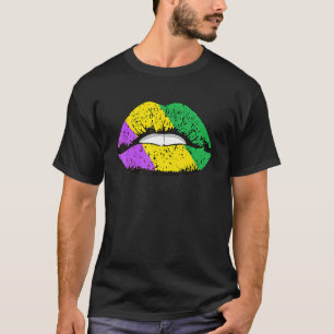 Camiseta Carnaval de Mardi Gras, Costume Purple Amp Dourado