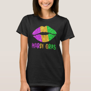 Camiseta Carnaval de Mardi Gras, Costume Purple Amp Dourado