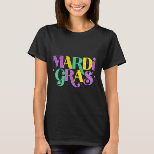 Camiseta Carnaval de Mardi Gras Fat Terça-Feira Fleur De Li