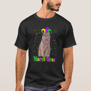 Camiseta Carnaval de Mardi Gras, Gras, Gado escocês, de gat