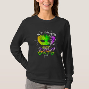 Camiseta Carnaval de Mardi Gras New Orleans Terça-Feira Gor