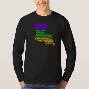 Camiseta Carnaval de Mardi Gras Retro Louisiana Fleur De Ly