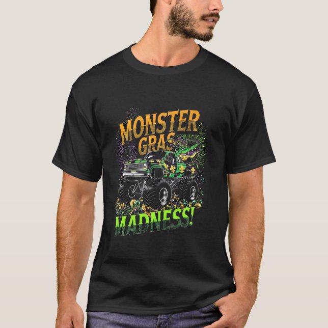Camiseta Carnaval de Monstros de Caminhão Divertido (Frente)