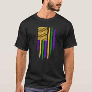 Camiseta Carnaval do Carnaval Americano de Bandeira Cajun