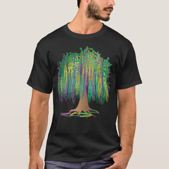 Camiseta Carnaval do Carnaval de Mardi Gras - BeadTree Bour (Frente)
