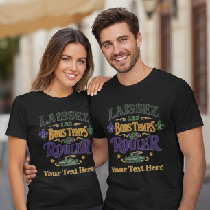 Camiseta Carnaval Mardi Gras Deixe os Bons Tempos Rolar Bar