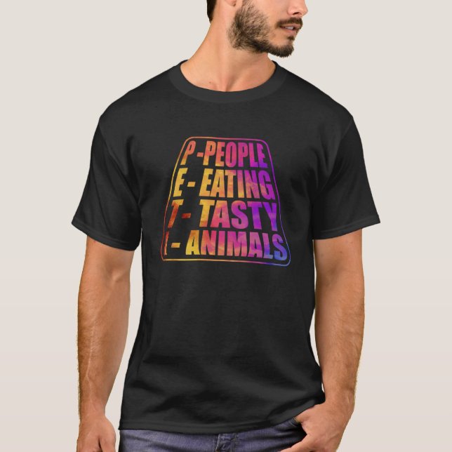 Camiseta Carne Anti Vegana   Dito  4 (Frente)