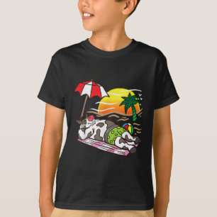 Camiseta Carne Assada Vaca Bronzeando Na Praia Churrasco Di
