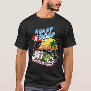 Camiseta Carne Assada Vaca Bronzeando Na Praia Churrasco Di