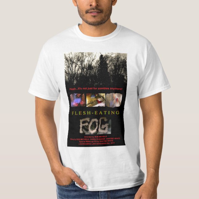 Camiseta carne-comendo o design #2 da névoa (Frente)