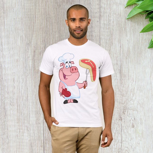 Camiseta Carne Cozinhar Suína (Criador carregado)