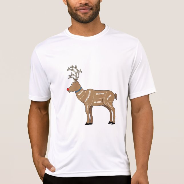 Camiseta Carne da rena para o Natal (Frente)