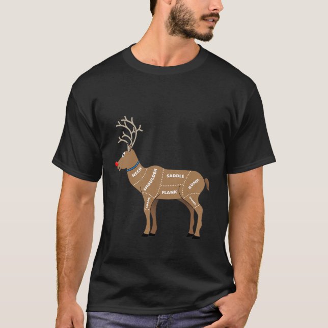 Camiseta Carne da rena para o Natal (Frente)
