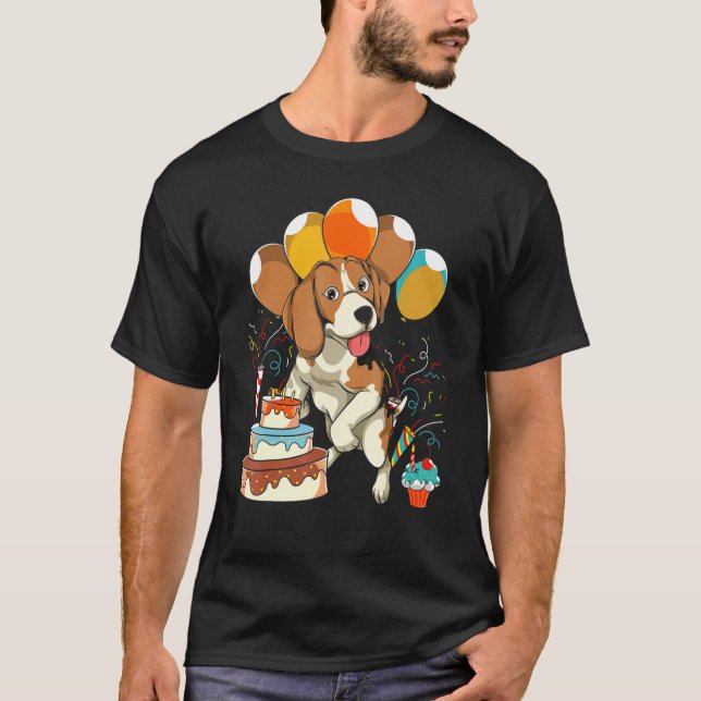 Camiseta Carne De Animais De Companhia De Aniversário de cr (Frente)