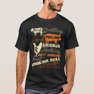 Camiseta Carne De Bovino Grelhando Galinha Puxando Galinha
