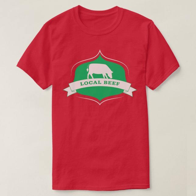 Camiseta Carne de bovino local (Frente do Design)