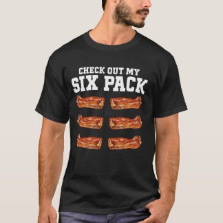 Camiseta Carne de Comida de Bacon com mais de seis embalage