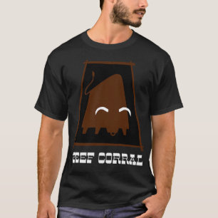 Camiseta Carne de coral de vaca, carne assada rápida de Com