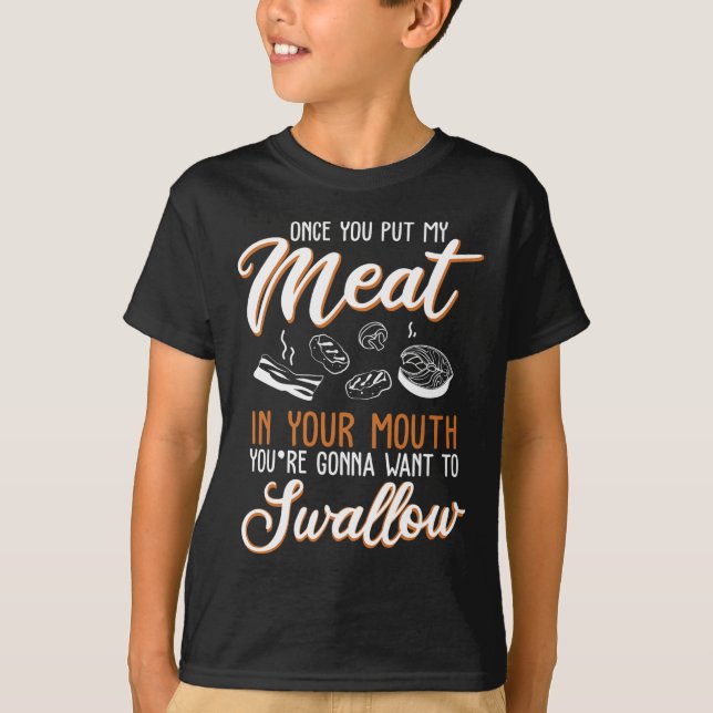 Camiseta Carne De Design Suja Para Presente No Churrasco Da (Frente)