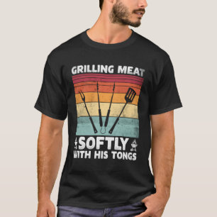 Camiseta Carne De Grelha Suave Com Os Churrascos De Grelha