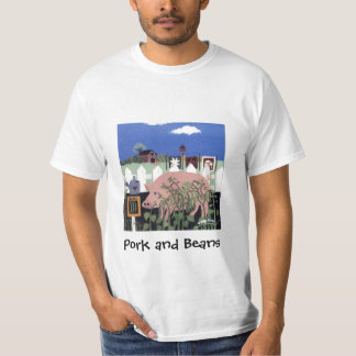 Camiseta Carne de porco e t-shirt dos feijões