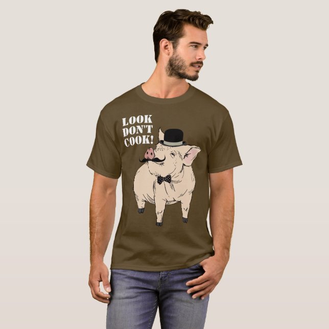 Camiseta Carne de porco puxada (Frente Completa)