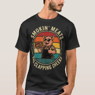Camiseta Carne Defumada Retro E Bumbum Batendo Porco Engraç