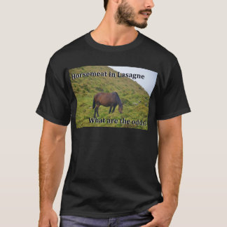 Camiseta Carne do cavalo no lasagne o que são as