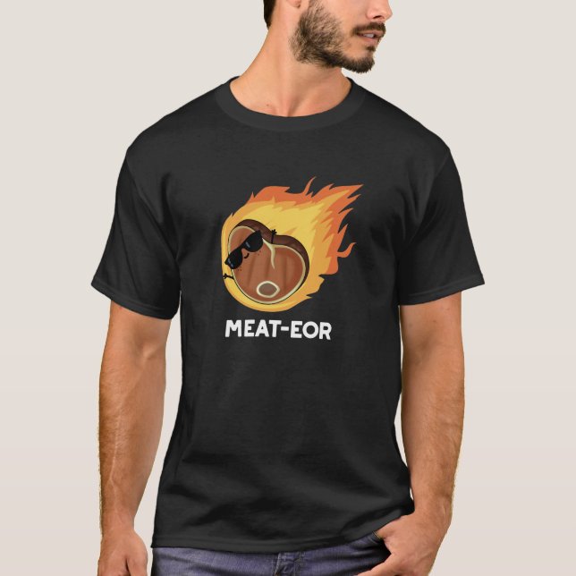 Camiseta Carne Engraçada Ou Engraçada Manchas Escuras BG (Frente)