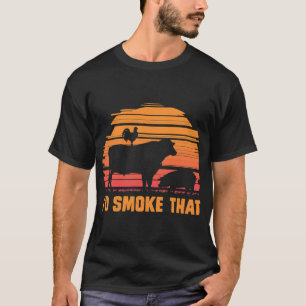 Camiseta Carne Fumante Barbecue Chef Frangos De Bife