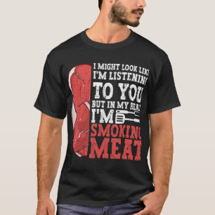 Camiseta Carne Fumante Churrasco Fumante Chef Chef Gril